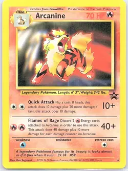 Arcanine 6 Non Holo WoTC Promo - Pokemon Card - LP - Image 1