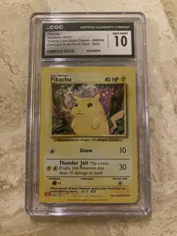 CGC 10 GEM MINT Pikachu 008/034 CLC Pokemon Trading Card Game Classic - Image 1