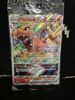 Pokemon TCG Card Charizard VSTAR 018/172 Brilliant Stars JUMBO Promo New SEALED - Image 1