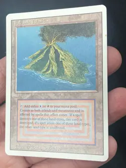 ***Volcanic Island (Shuffle Wear)*** MTG Revised Magic Kid Icarus - Image 3