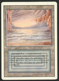 ***Underground Sea (Shuffle Bend)*** MTG Revised Magic Kid Icarus - Image 1