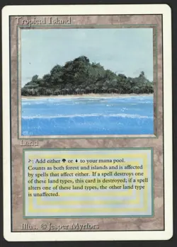 ***Tropical Island (RIng Ding)*** MTG Revised Magic Kid Icarus - Image 1