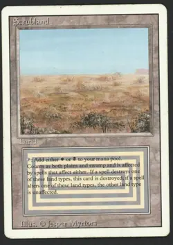 ***Scrubland*** MTG Revised Magic Kid Icarus - Image 1