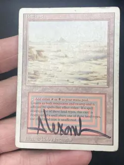 ***Badlands Signed (Ring Ding & Wear) MTG Revised Rob Alexander Magic Kid Icarus - Image 3