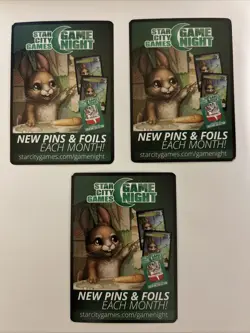 Bunny Token Magic the Gathering Foil Promo Star City Games MTG Rabbit Played x3 - Image 2