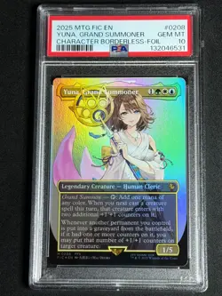 MTG Final Fantasy Borderless Foil Yuna Grand Summoner PSA 10 GEM MINT SP MYTHIC - Image 1