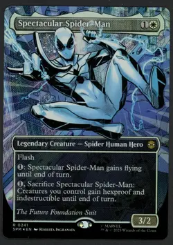***Raised FOIL Borderless Spectacular Spider-Man Promo*** MTG Spider-Man Magic - Image 1