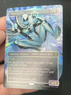 ***Raised FOIL Borderless Spectacular Spider-Man Promo*** MTG Spider-Man Magic - Image 3