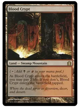 NM - Blood Crypt - Magtic the Gathering: Return to Ravnica Regular - Free Ship - Image 1