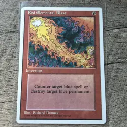 Red Elemental Blast - 218 - NM - Fourth Edition (4ED) - MTG - Image 1