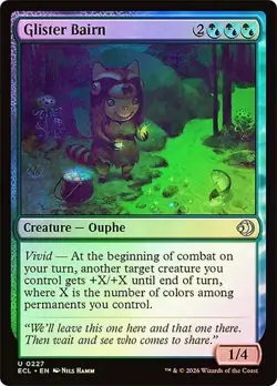 NM Foil Glister Bairn, MTG, Lorwyn Eclipsed, Magic the Gathering, 227 - Image 1