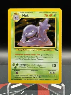 1999 Pokemon Muk 13/62 Fossil Unlimited Holo Rare NM - Image 1