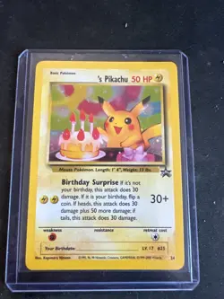 Pokemon TCG Wizards Black Star Promo 'Birthday Pikachu' Holo#24 - Image 1