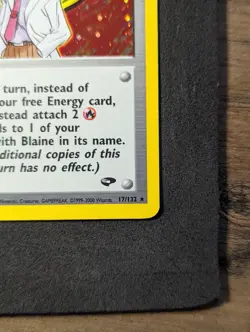 Pokemon TCG Blaine Trainer Holo Gym Challenge 17/132 NM - Image 4
