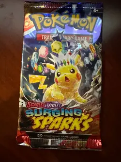Pokemon Surging Sparks - 3- Factory Sealed Booster Pack Bundle - English - Image 3