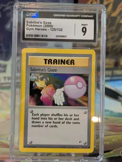 Pokemon Sabrina's Gaze Gym Heroes Unlimited #125 CGC 9 Mint - Image 1