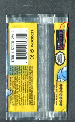 1999 Pokemon English First 1st Edition Booster Pack Wrapper EMPTY Blastoise Art - Image 2