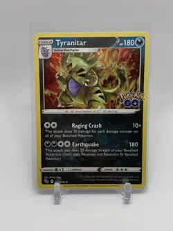 Pokemon TCG Tyranitar Pokemon GO 043/078 Holo Holo Rare - Image 1