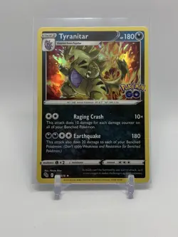 Pokemon TCG Tyranitar Pokemon GO 043/078 Holo Holo Rare - Image 2
