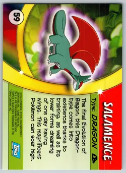 2004 Pokemon Topps Advanced Challenge Salamence #59 Near Mint NM - Image 2