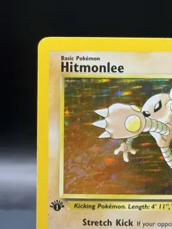 1st Edition Pokemon Hitmonlee Holo Rare Fossil 7/62 WoTC Vintage NM - Image 4
