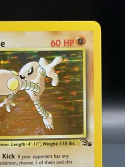 1st Edition Pokemon Hitmonlee Holo Rare Fossil 7/62 WoTC Vintage NM - Image 5