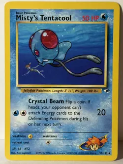 Misty's Tentacool (57) 057/132 Gym Heroes NM Pokemon Fast Shipping - Image 1