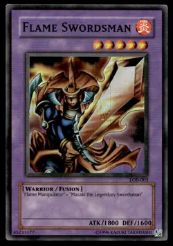 Yu-Gi-Oh TCG The Legend of Blue Eyes White Dragon #LOB-003 Flame Swordsman SR - Image 1