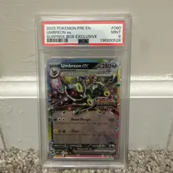 2025 POKEMON PRE EN-PRISMATIC EVOLUTIONS SURPRISE BOX EXCLUSIVE UMBREON EX PSA 9 - Image 1