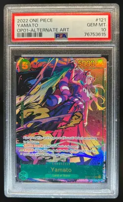 2022 One Piece Romance Dawn Yamato Alternate Art #OP01-121 PSA 10 - Image 1