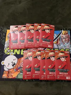 LOT OF 10 One Piece OP-13 Carrying on His Will Sleeved Blister Booster Packs New - Image 1