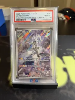 2025 Pokemon EN Journey Together N's Reshiram Stamped Box Topper #167 PSA 10 - Image 1