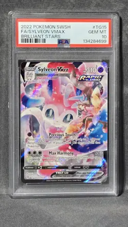 Pokemon TCG Sylveon VMAX TG15/TG30 Sword & Shield Brilliant Stars PSA 10 - Image 1