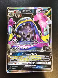 Alolan Muk GX 84/147 Burning Shadows Ultra Rare Holo Pokemon Card - NM - Image 1