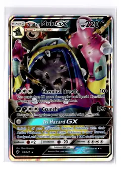 Alolan Muk GX - 84/147 Sun & Moon Burning Shadows Ultra Rare - NM - POKEMON TCG - Image 1