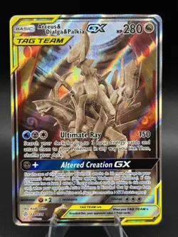 Arceus & Dialga & Palkia GX (Alternate Full Art) 221/236 Sm-Cosmic Eclipse Holo - Image 1