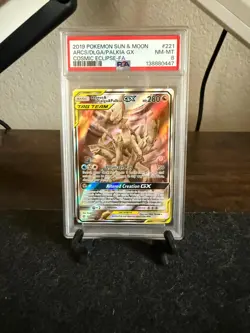Arceus & Dialga & Palkia GX (Alternate Full Art) 221/236 Sm-Cosmic Eclipse PSA 8 - Image 1
