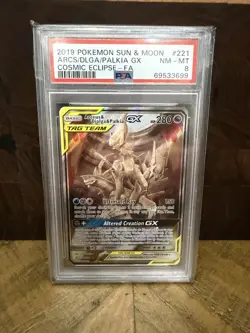 Arceus & Dialga & Palkia GX (Alternate Full Art) 221/236 Sm-Cosmic Eclipse Holo - Image 1