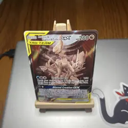 Arceus & Dialga & Palkia GX (Alternate Full Art) Cosmic Eclipse Pokemon 221/236 - Image 3