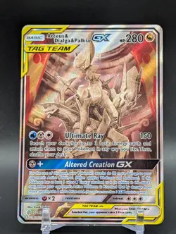 Arceus & Dialga & Palkia GX (Alternate Full Art) 221/236 Sm-Cosmic Eclipse Holo - Image 1