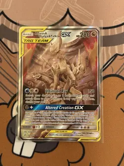 Arceus & Dialga & Palkia GX (Alternate Full Art) 221/236 Sm-Cosmic Eclipse Holo - Image 1