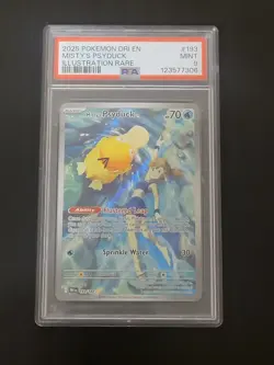 Pokemon TCG Misty's Psyduck Scarlet & Violet 193/182 Destined Rivals PSA 9 Mint - Image 1