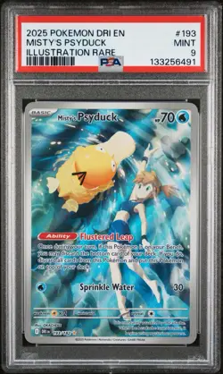 Pokemon TCG Misty's Psyduck Scarlet & Violet 193/182 Destined Rivals PSA 9 IR - Image 1