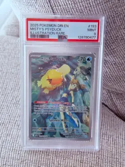 Pokemon TCG Misty's Psyduck Scarlet & Violet 193/182 Destined Rivals PSA 9 Mint - Image 1