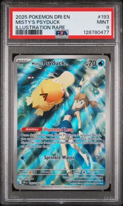 Pokemon TCG Misty's Psyduck Scarlet & Violet 193/182 Destined Rivals PSA 9 Mint - Image 2