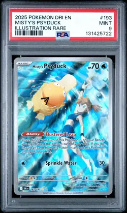 Pokemon TCG Misty's Psyduck Scarlet & Violet 193/182 Destined Rivals PSA 9 Mint - Image 1