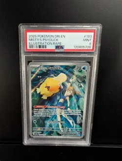 Pokemon TCG Misty's Psyduck Scarlet & Violet 193/182 Destined Rivals PSA 9 Mint - Image 1