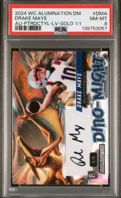 DRAKE MAYE 1/1 ROOKIE AUTO 2023 WC Alum Gold Dino-might Exclusive Rc MVP - Image 1