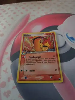 2005 POKEMON TCG QUILAVA EX UNSEEN FORCES REVERSE HOLO STAMPED 45/115 LP/MP - Image 2