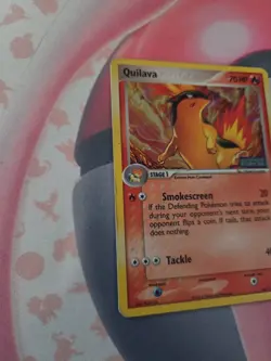 2005 POKEMON TCG QUILAVA EX UNSEEN FORCES REVERSE HOLO STAMPED 45/115 LP/MP - Image 3